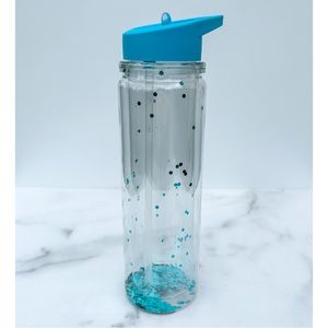 Blue Glitter Water Bottle